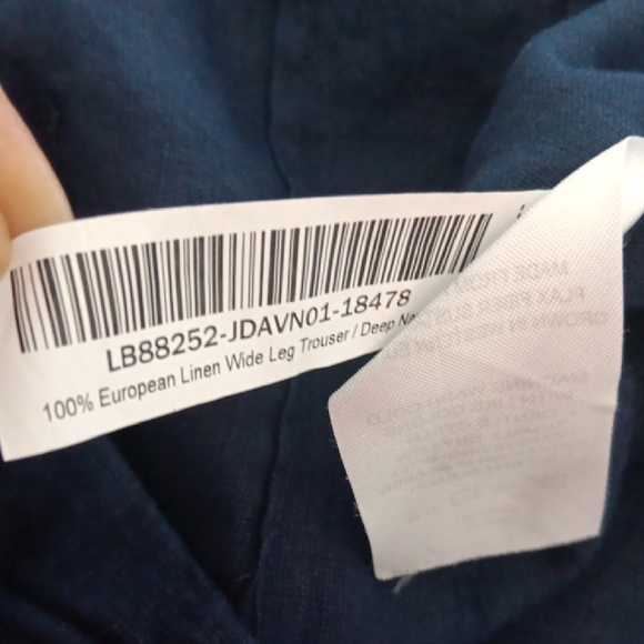 Quince European Linen Wide Leg Trousers Deep Navy - Picture 8 of 9